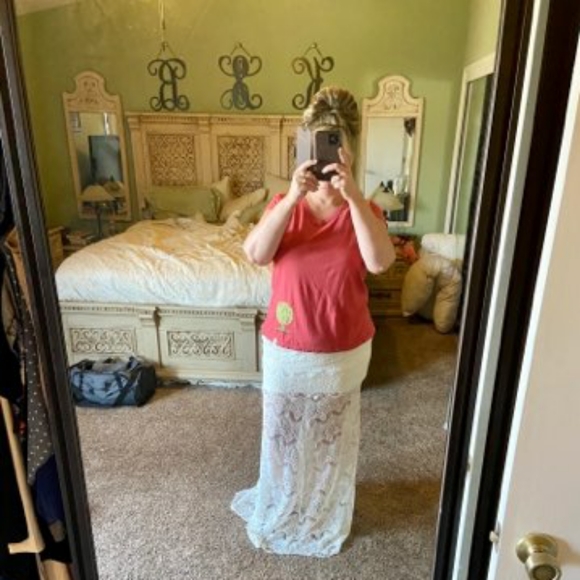 Long Lace Maxi Skirt - Picture 2 of 15